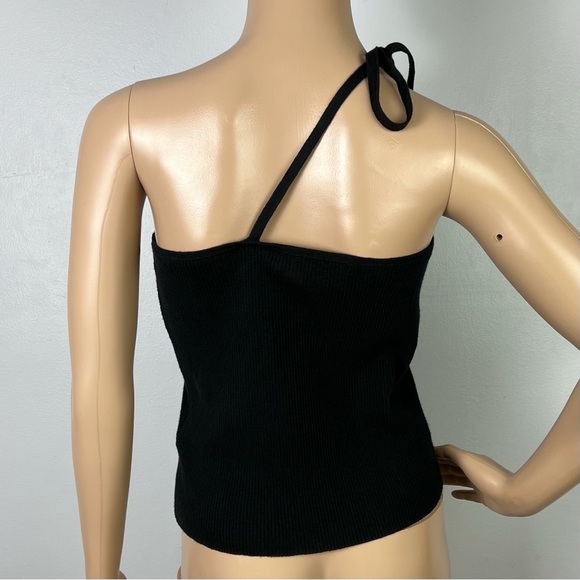 NEW BA&SH BLACK ONE-SHOULDER TANK TOP - Picture 8 of 9